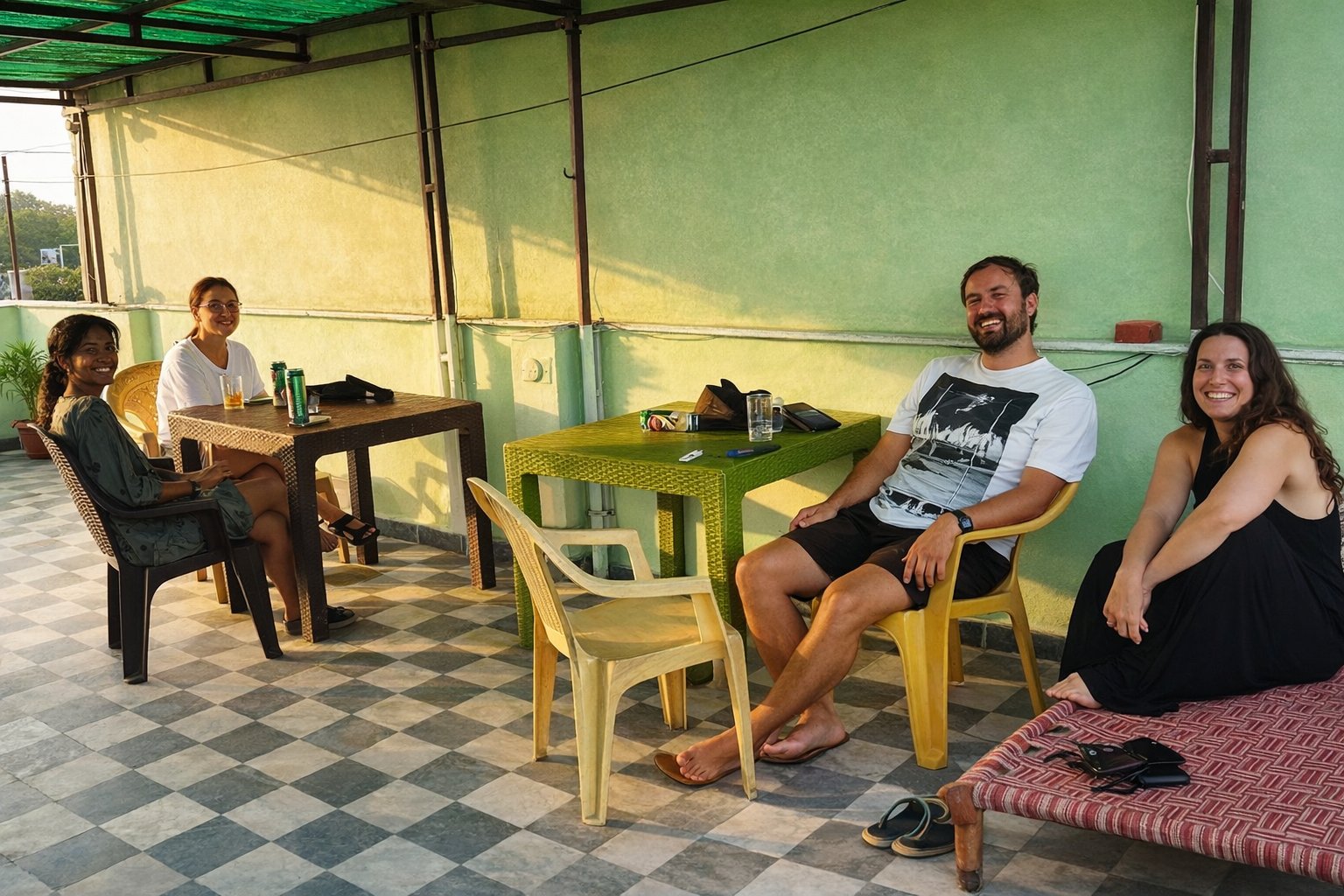 Rooftop terrace dining