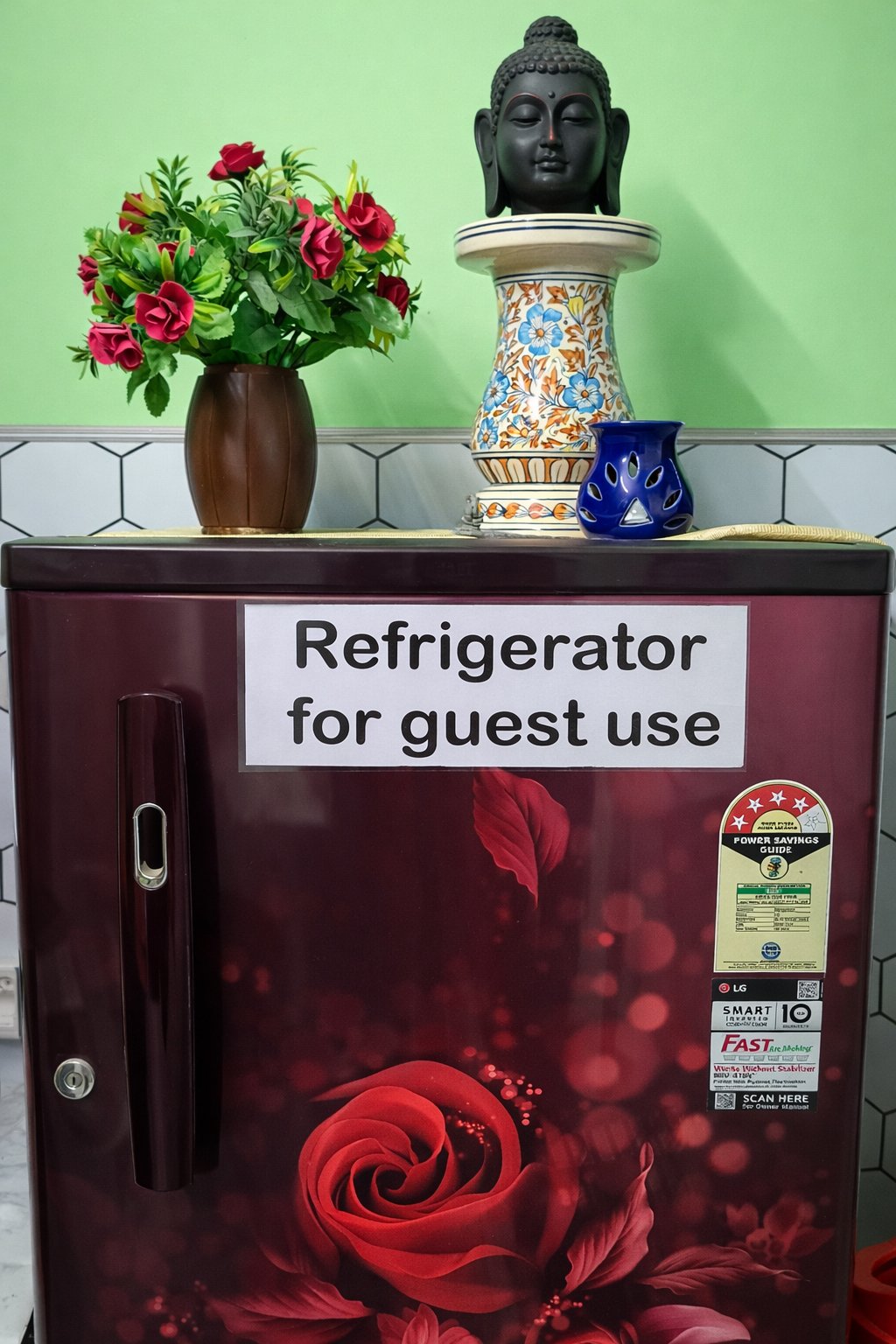 Refrigerator for guests